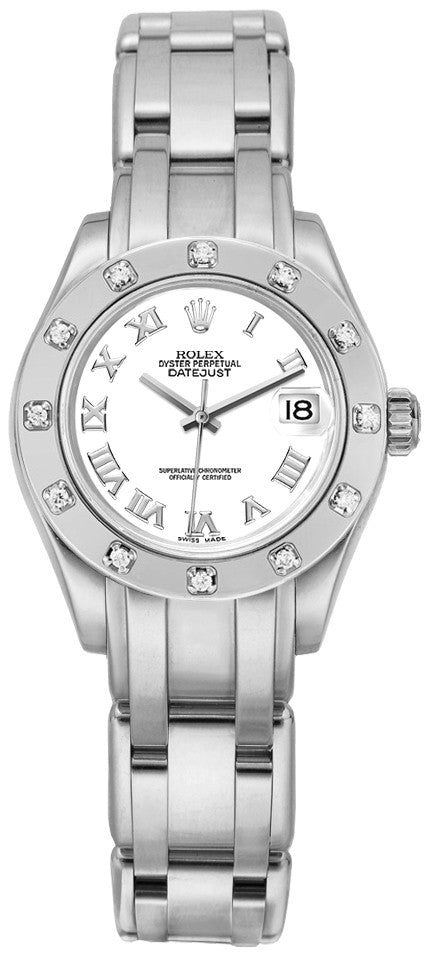 Rolex Pearlmaster Diamond Bezel Women's Watch 80319-0040