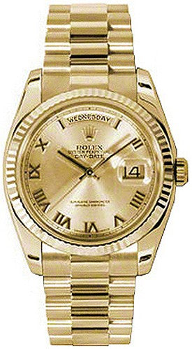 Rolex Day-Date 36 Yellow 18K Gold Watch 118238-0108
