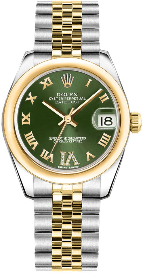 Rolex Datejust 31 Green Dial Women's Watch 178243-0079