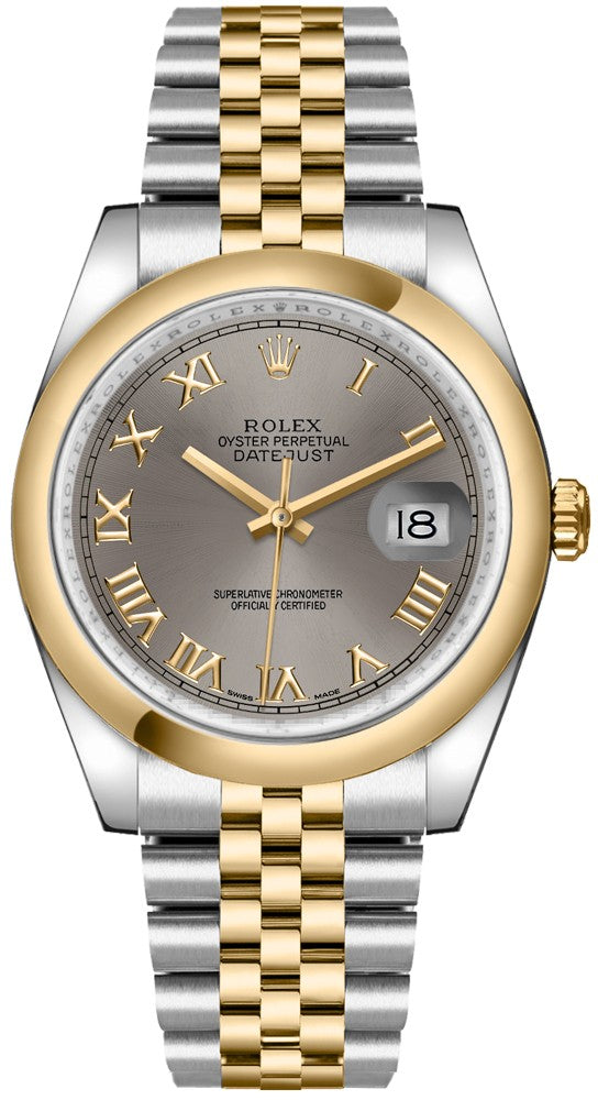 Rolex Datejust 36 Steel Roman Numeral Dial Watch 116203-0145
