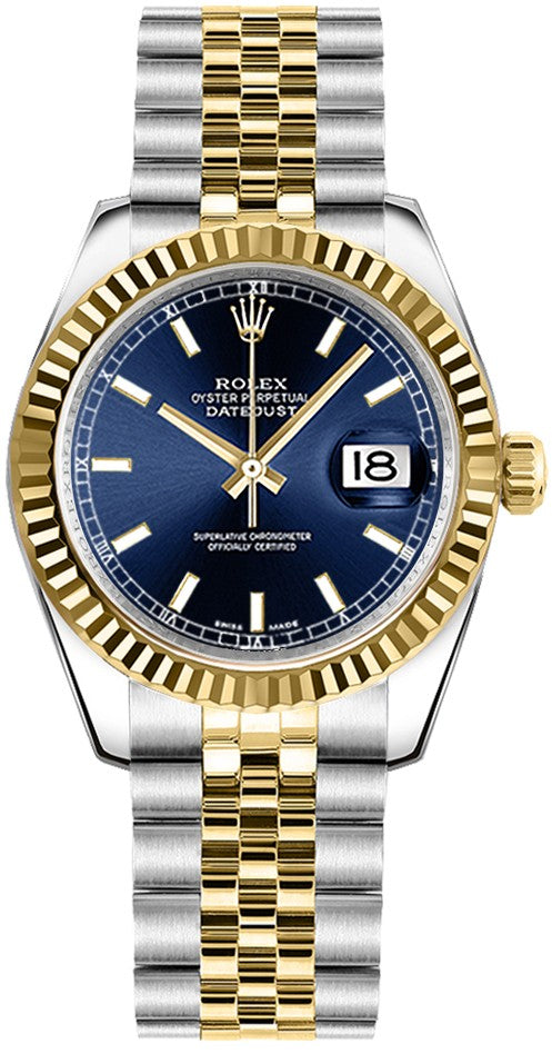 Rolex Datejust 31 Blue Dial Jubilee Bracelet Watch 178273