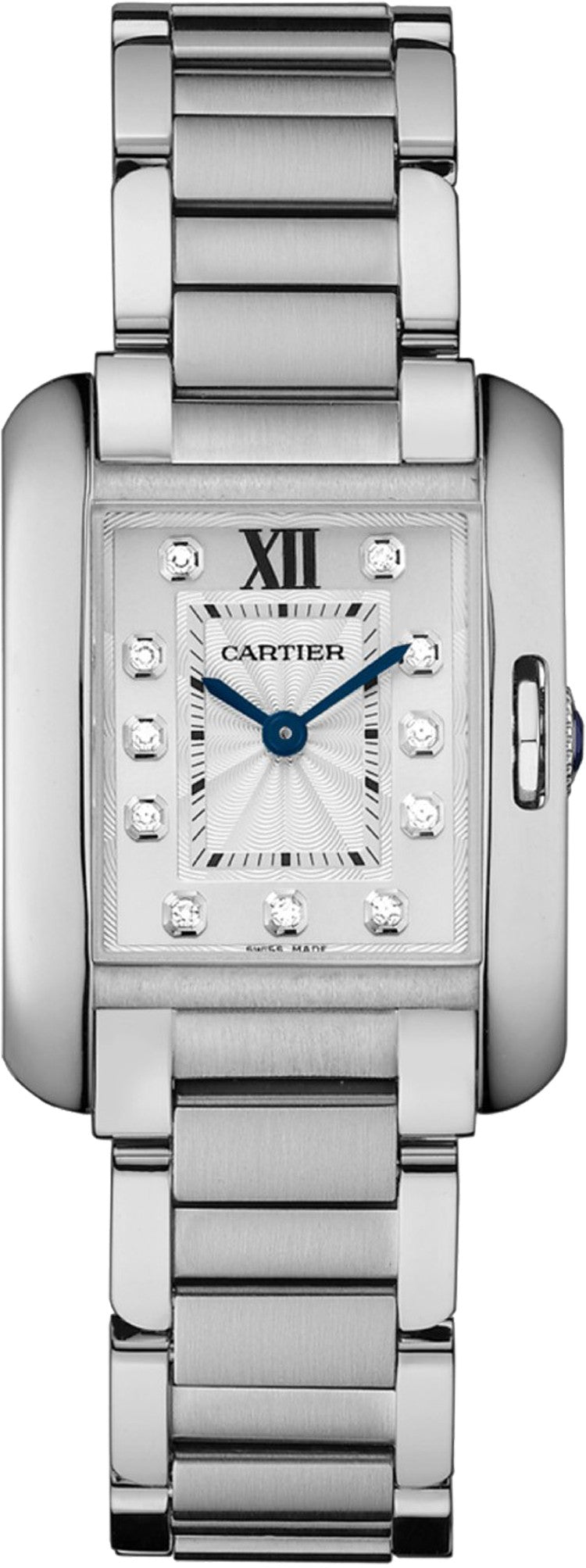 Cartier Tank Anglaise Diamond Dial Women's Watch W4TA0003