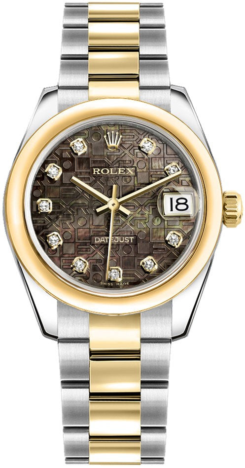 Rolex Datejust 31 Jubilee Diamond Black Dial Women's Watch 178243-0033