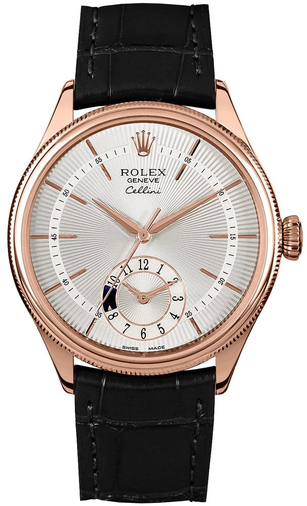 Rolex Cellini Dual Time Double Bezel Men's Watch 50525-0009