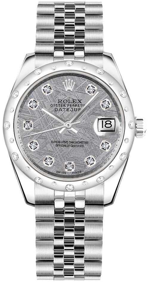 Rolex Datejust 31 Meteorite Grey Dial Diamond Watch 178344-0020