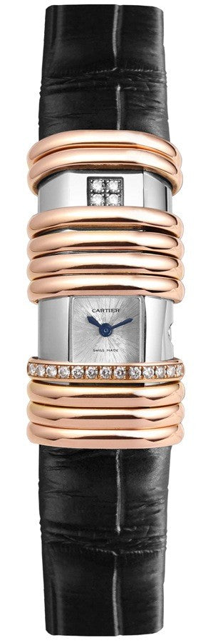Cartier Declaration 18k Rose Gold Diamonds Women's Luxury Watch 2611