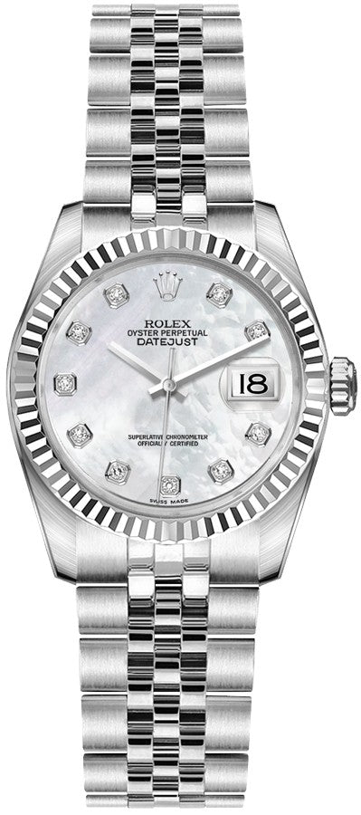 Rolex Lady-Datejust 26 Fluted Bezel Women's Watch 79174