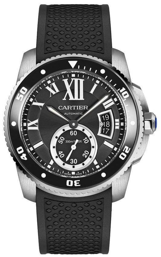 Cartier Calibre de Cartier Automatic Diver Black Dial Men's Watch W7100056