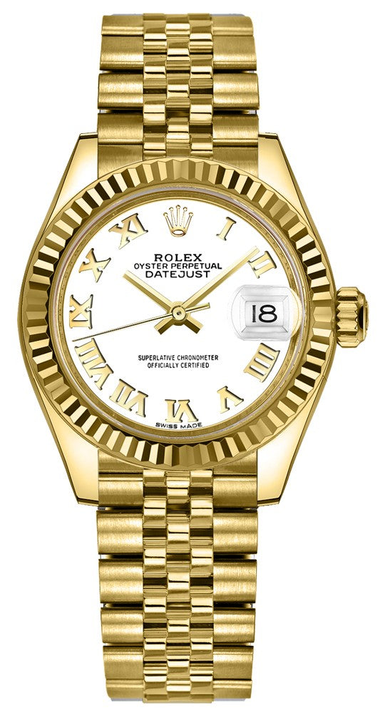 Rolex Lady-Datejust 28 White Dial Watch 279178-0030