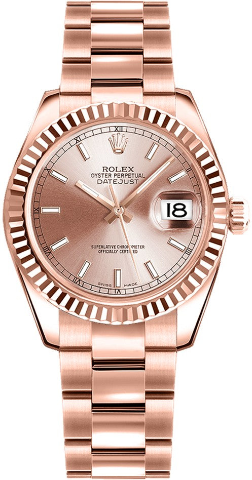 Rolex Datejust 31 Everose Gold Luxury Women's Watch 178275