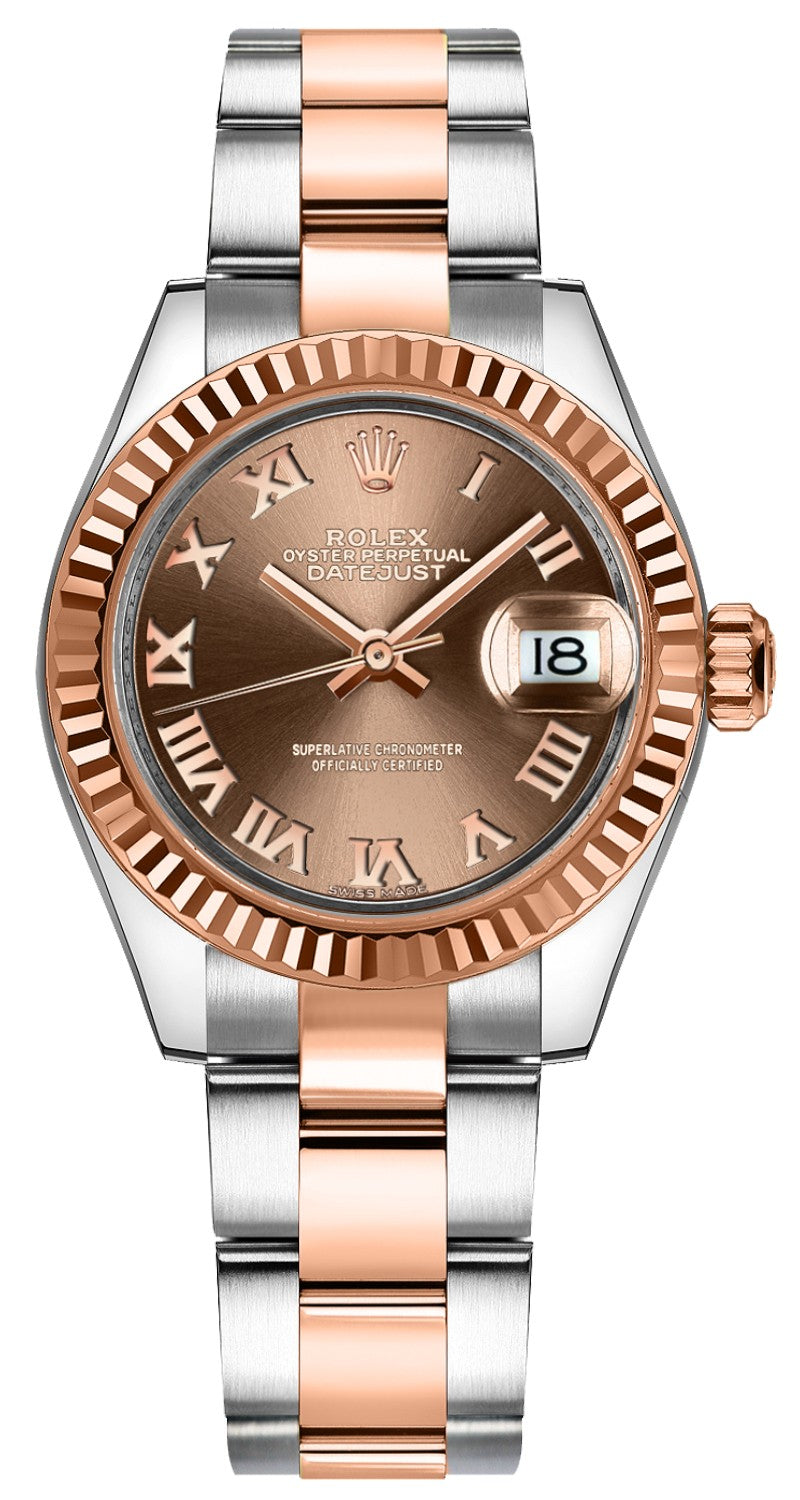 Rolex Lady-Datejust 28 Oyster Bracelet Gold & Steel Watch 279171