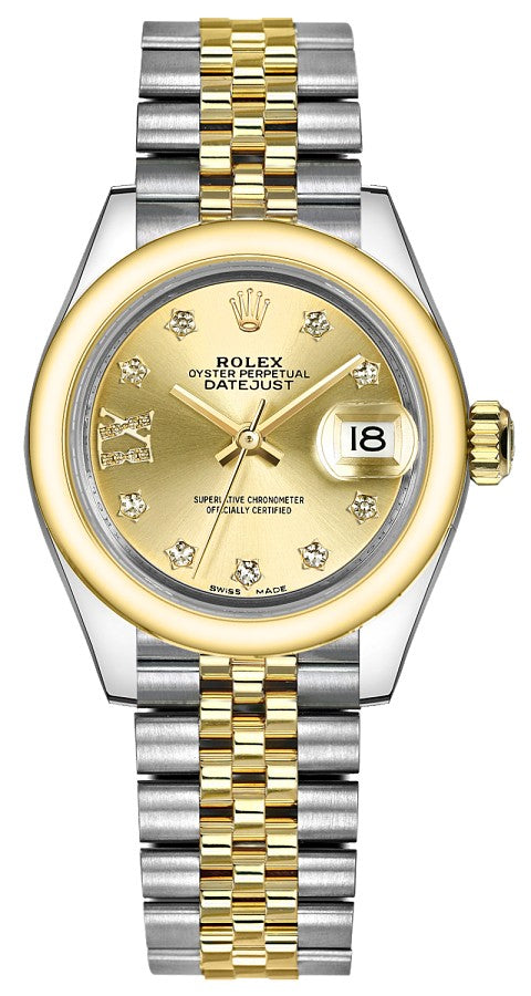 Rolex Lady-Datejust 28 Steel & Gold Watch 279163