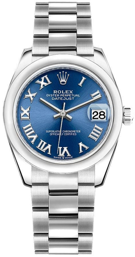 Rolex Datejust 31 Blue Dial Roman Numerals Women's Watch 278240-0017