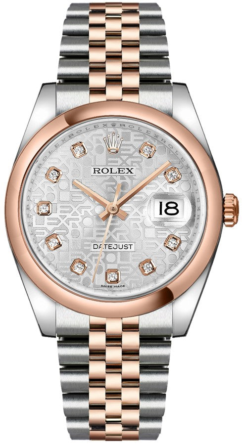 Rolex Datejust 36 Everose Gold & Steel Watch 116201-0061