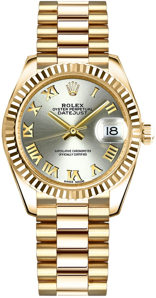 Rolex Datejust 31 Automatic Solid 18K Yellow Gold Watch 178278