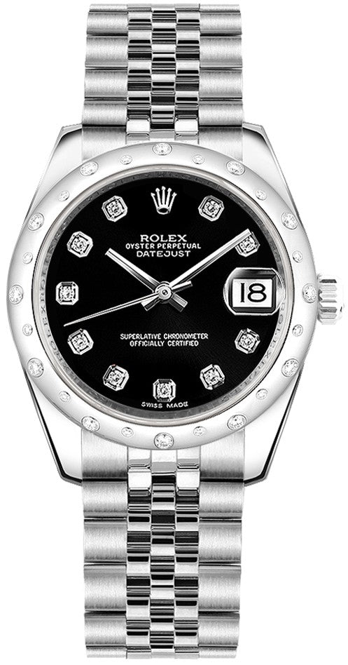 Rolex Datejust 31 18K White Gold & Steel Watch 178344-0062